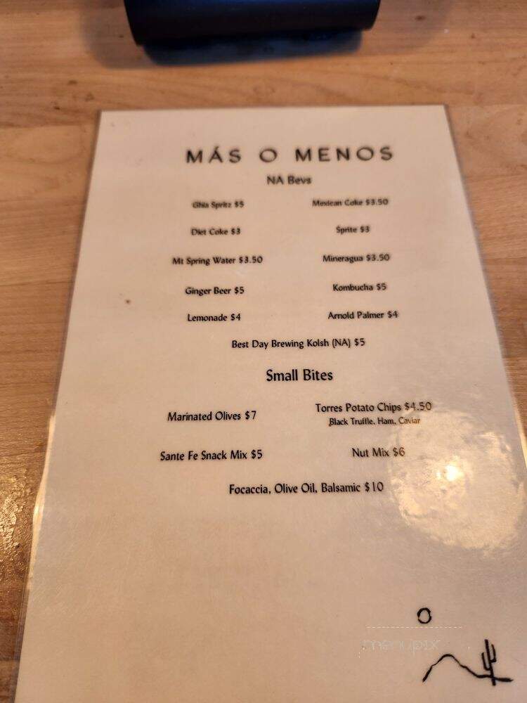 Mas o Menos - Joshua Tree, CA menu_pic