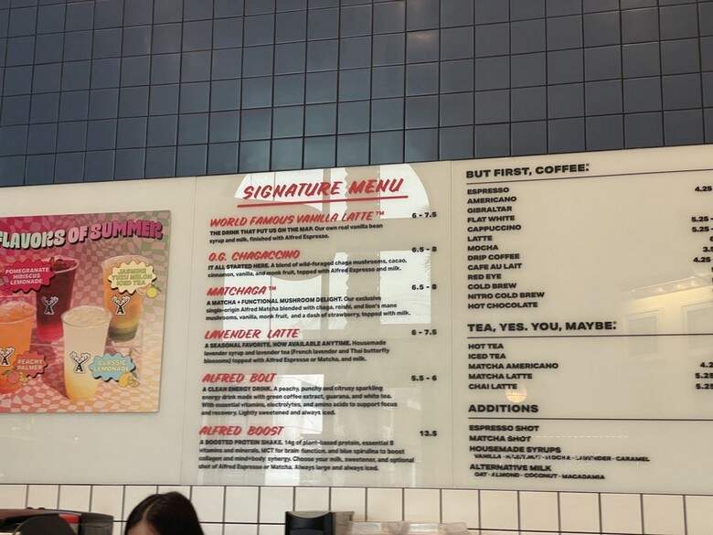 Alfred Coffee - Marina del Rey, CA menu_pic