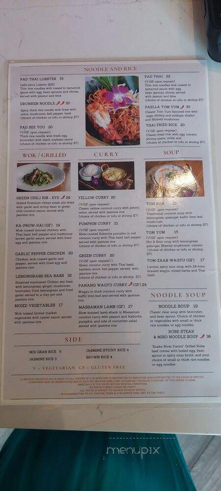 Torsap Thai Kitchen - Carlsbad, CA menu_pic