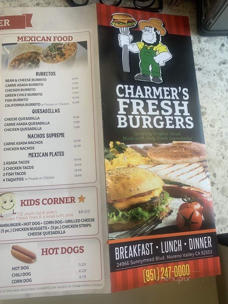 Charmer's Fresh Burgers - Moreno Valley, CA