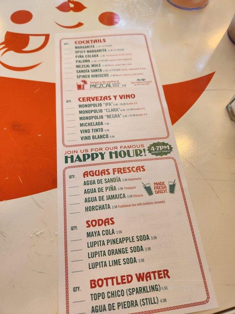 Tacombi - Bethesda, MD menu_pic