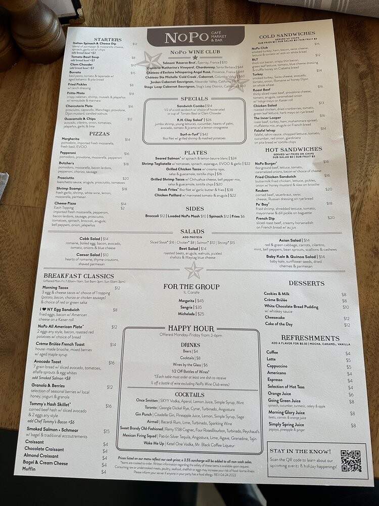 NoPo Cafe, Market & Bar - Houston, TX menu_pic