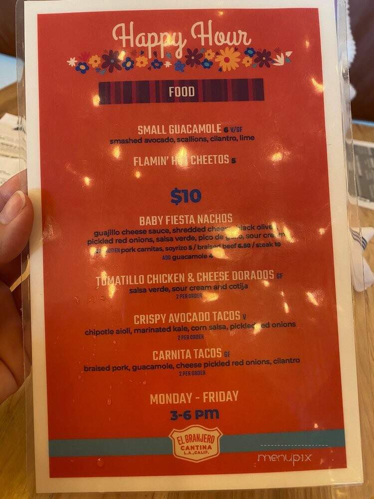 El Granjero Cantina - Los Angeles, CA menu_pic