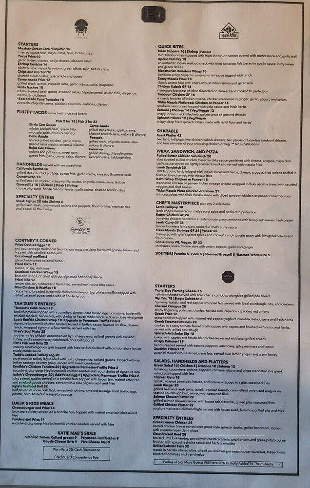 The Hall on the Yard - Orlando, FL menu_pic
