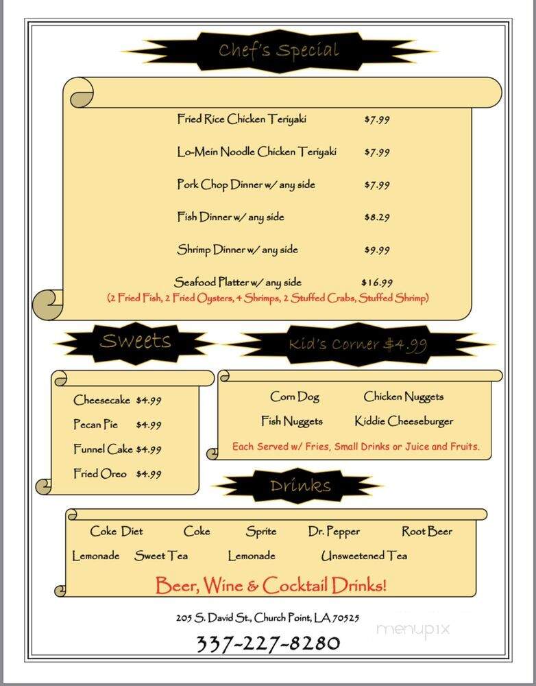 205 Sports Bar & Grill - Church Point, LA menu_pic