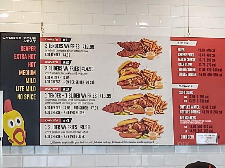 Dave's Hot Chicken - Amsterdam, NY menu_pic