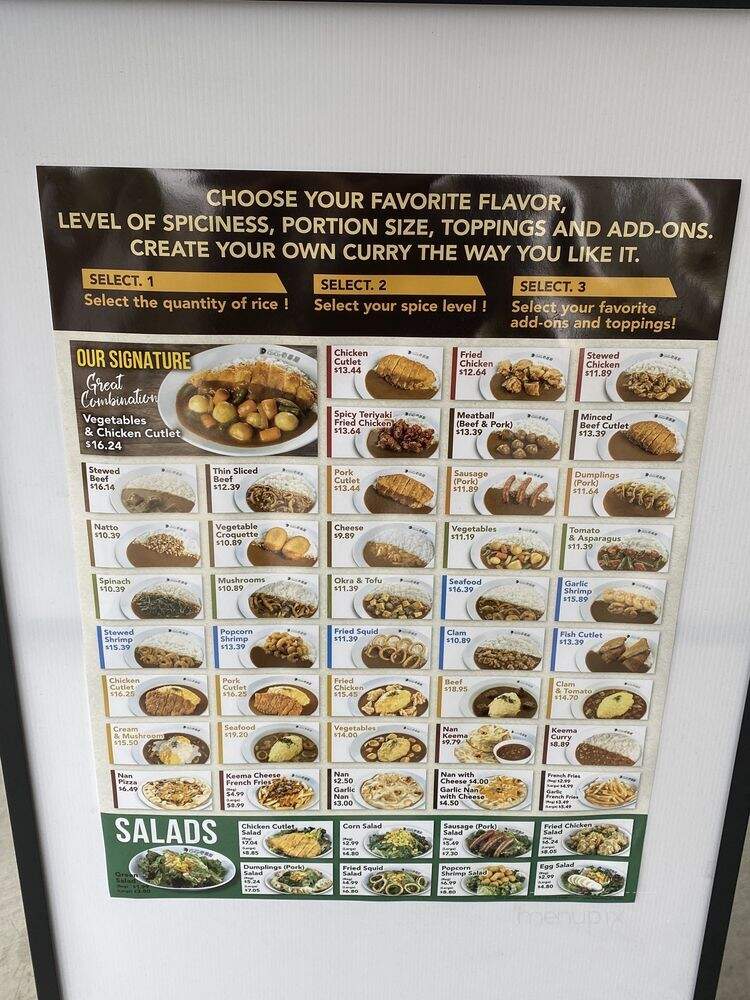 CoCo Ichibanya - Los Angeles, CA menu_pic