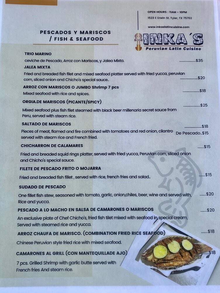 Inka's Peruvian Latin Cuisine - Tyler, TX