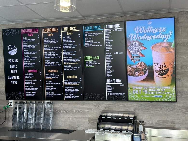 Rush Bowls - Fishers, IN menu_pic
