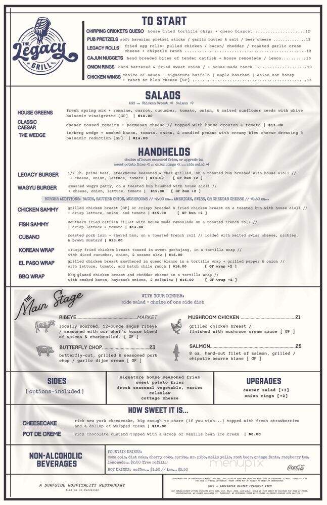 The Legacy Grill - Clear Lake, IA
