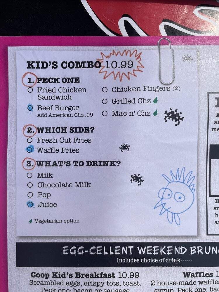 Coop Wicked Chicken - Mississauga, ON menu_pic