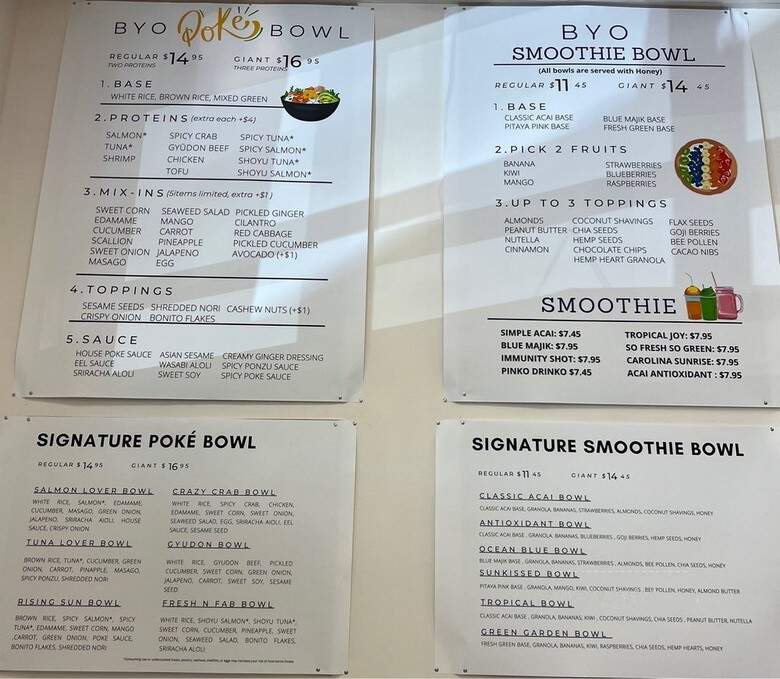 Fresh N Fab - Wilmington, NC menu_pic
