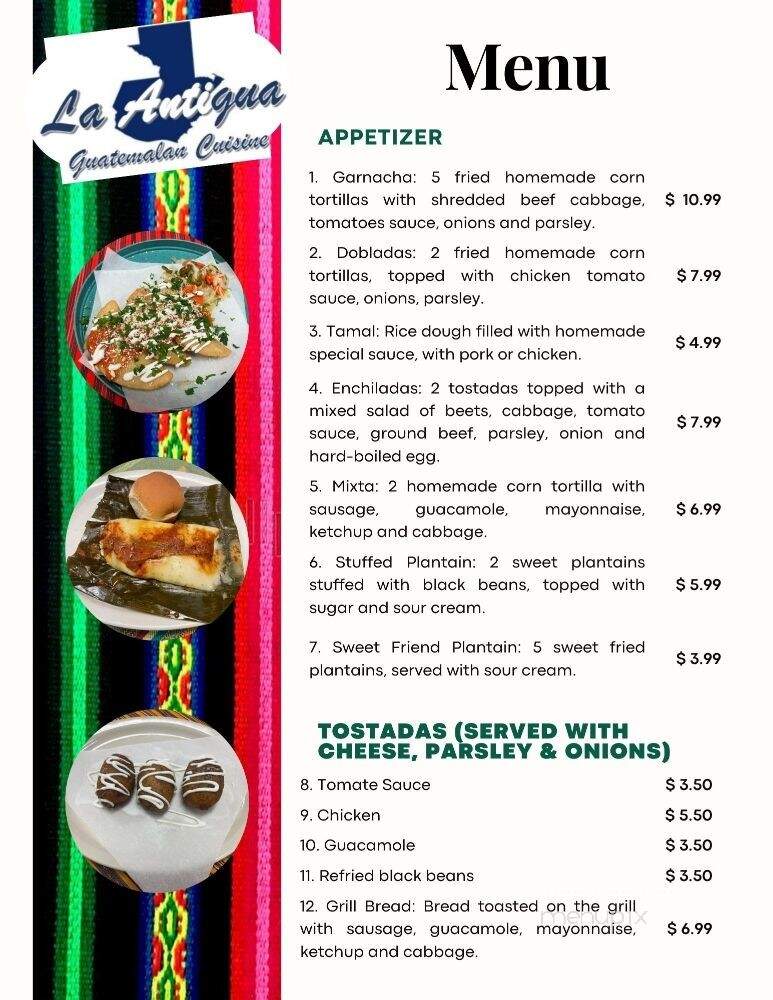 La Antigua Guatemalan Cuisine - Killeen, TX menu_pic