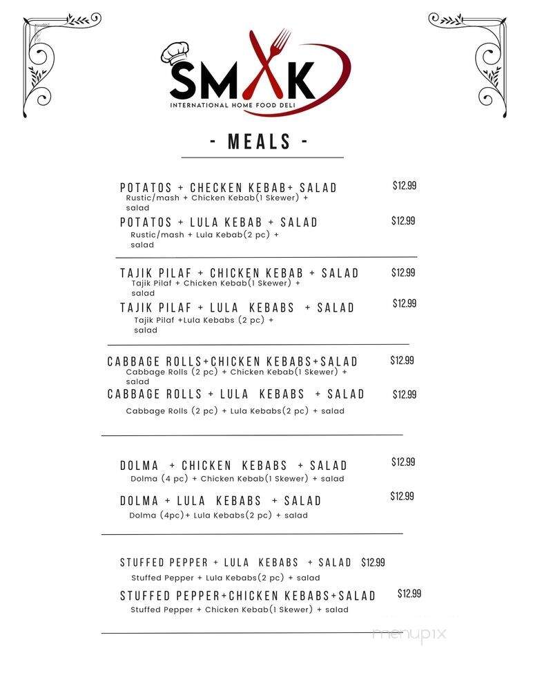 Smak Deli Cafe - Gaffney, SC menu_pic