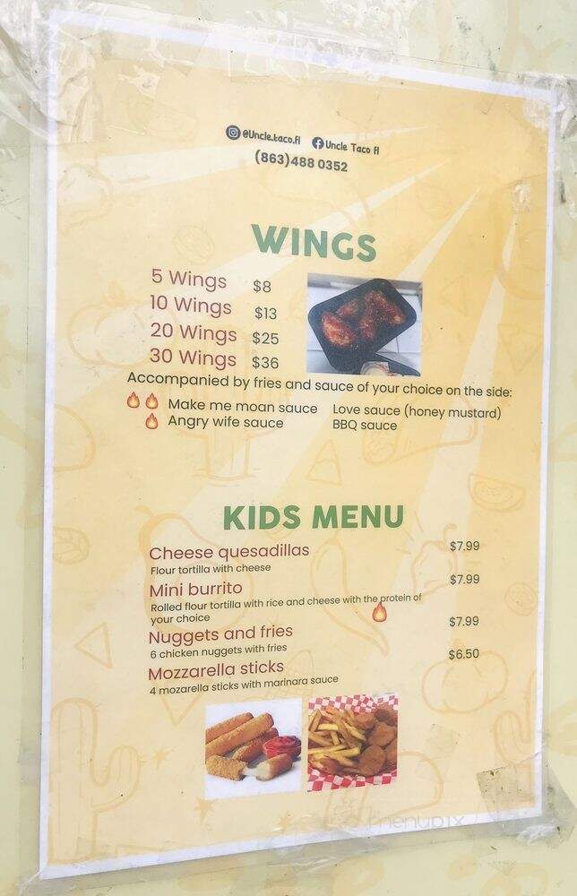 Uncle Taco - Haines City, FL menu_pic