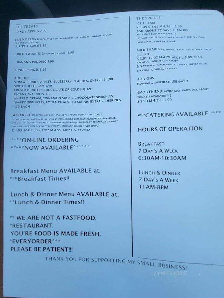 Tuckers Southern Eats and Treats - Hampton, VA menu_pic
