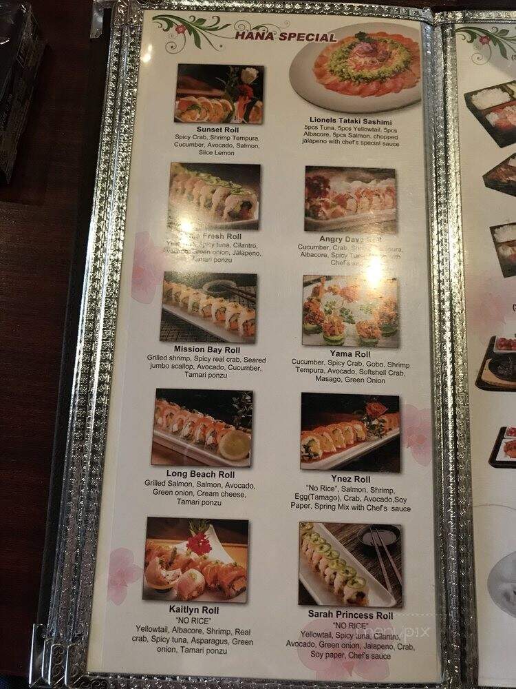 K Sushi Bar & Grill - Temecula, CA menu_pic