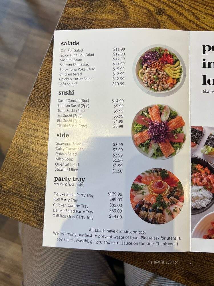 Poke In Love - Glendale, CA menu_pic