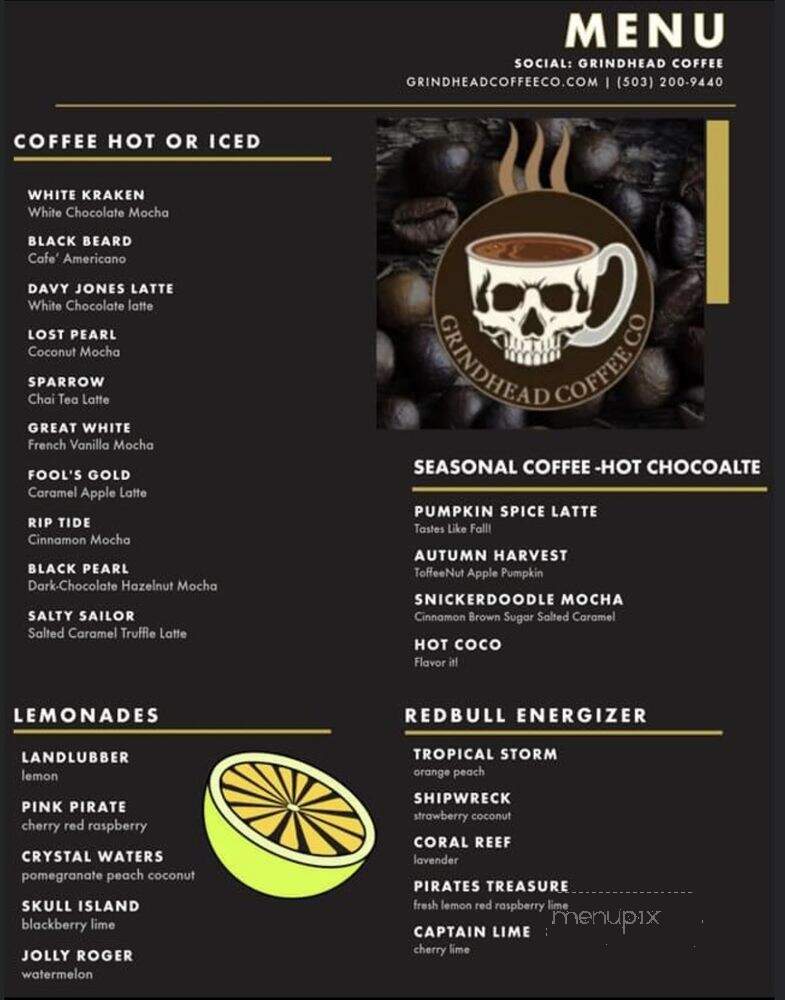 Grindhead Coffee Company - Cleveland, TN menu_pic