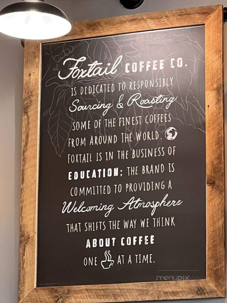 Foxtail Coffee - Carrollwood, FL menu_pic