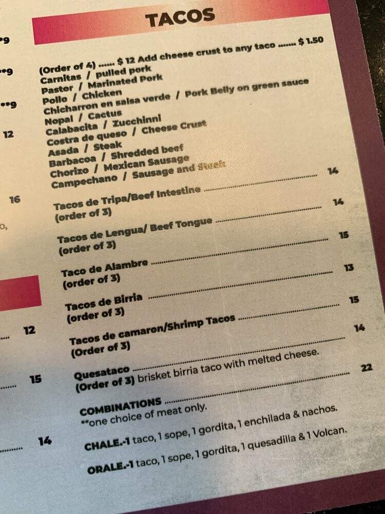 La Valentina Mexican Kitchen - Miami, FL menu_pic