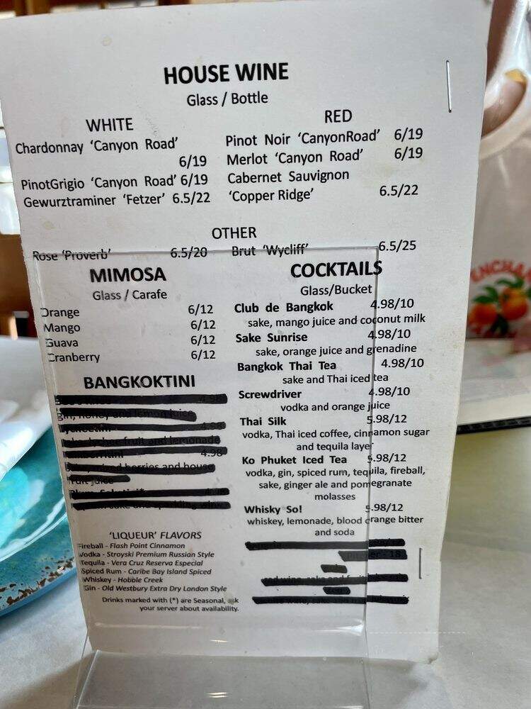 The Beat Bangkok - Blacksburg, VA menu_pic