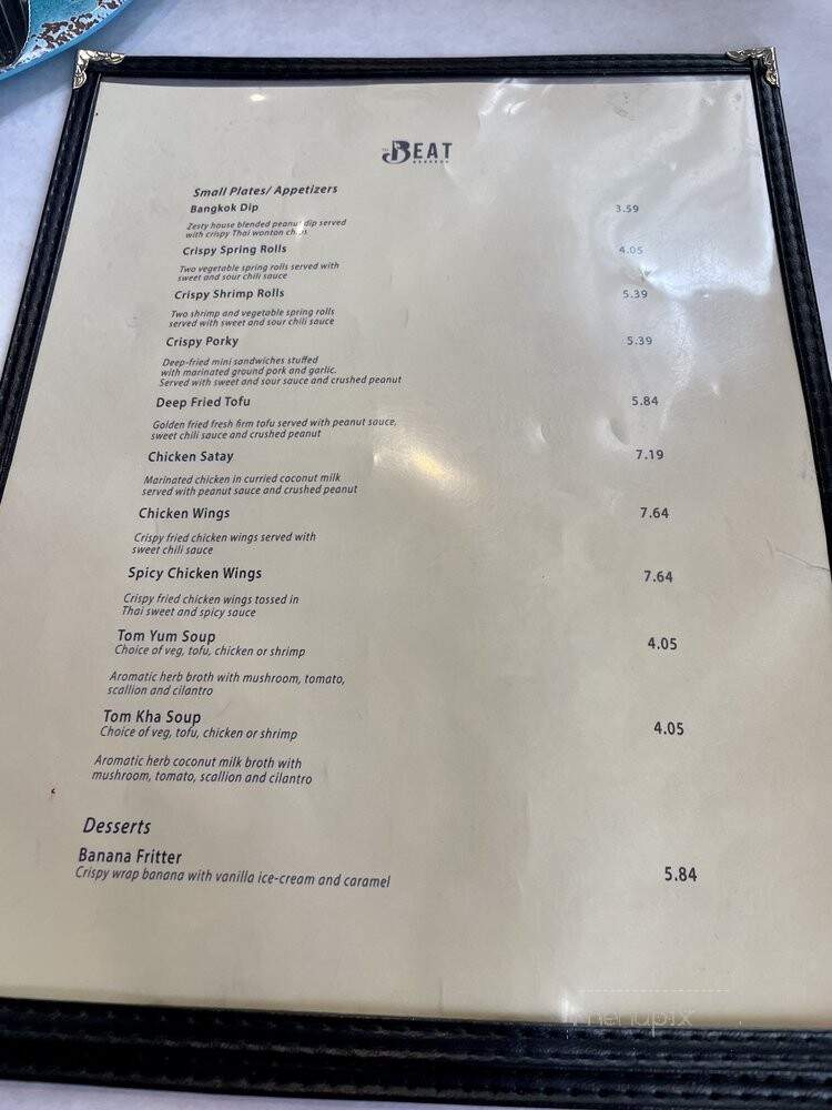 The Beat Bangkok - Blacksburg, VA menu_pic