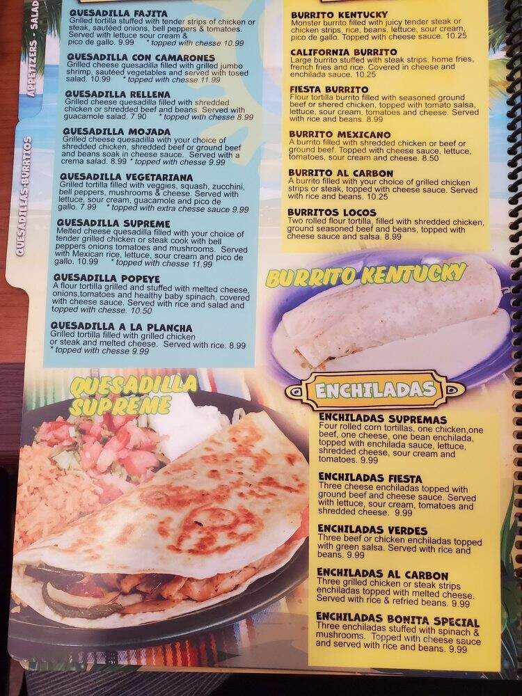 Fiesta Acapulco - Sturgis, KY menu_pic