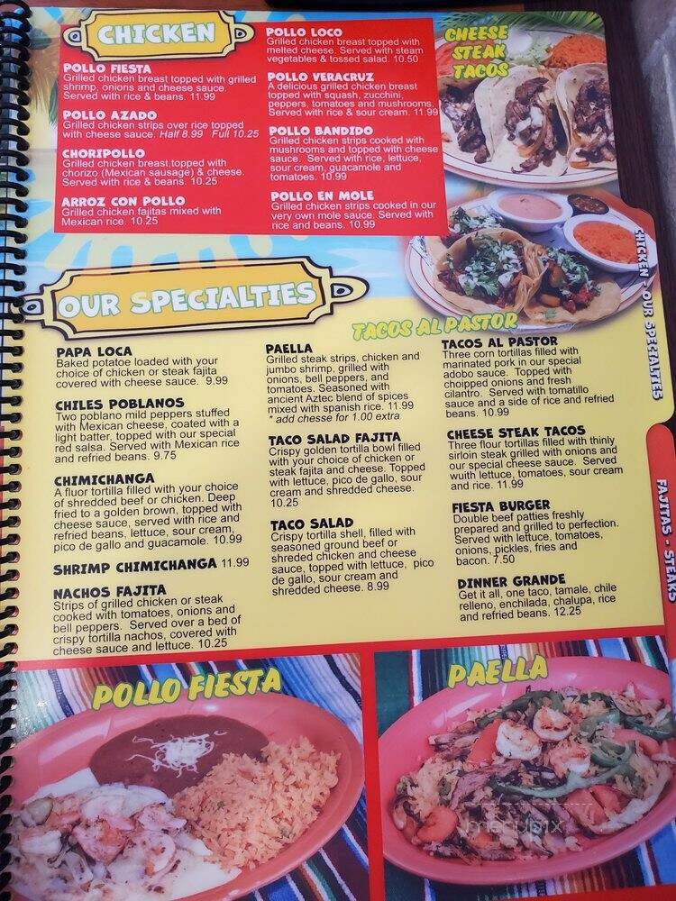Fiesta Acapulco - Sturgis, KY menu_pic