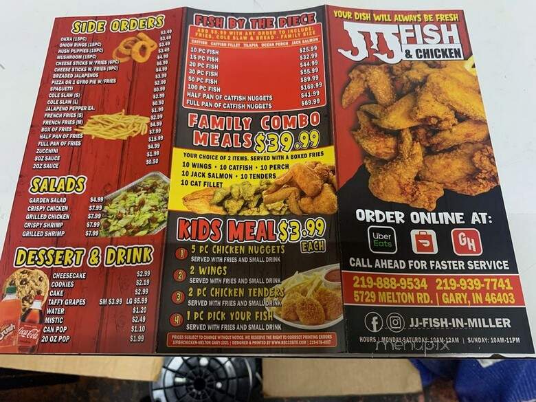 J J Fish & Chicken - Gary, IN menu_pic
