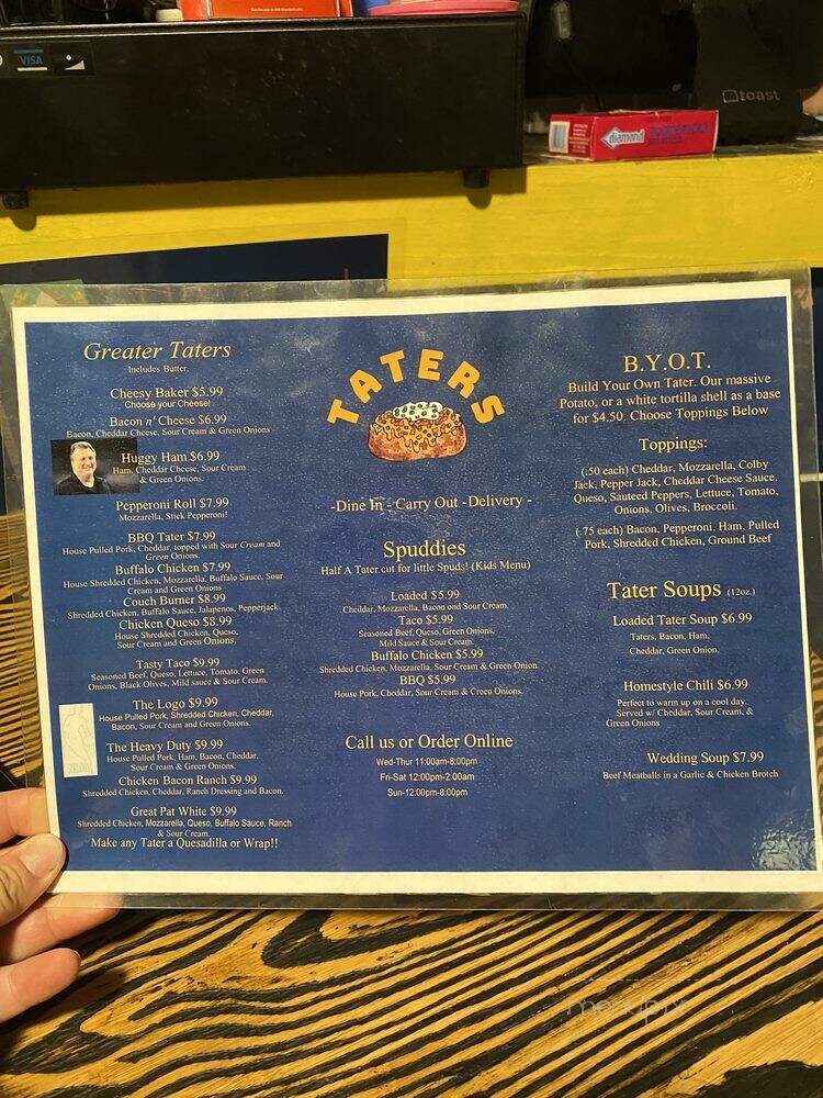 Taters - Morgantown, WV menu_pic