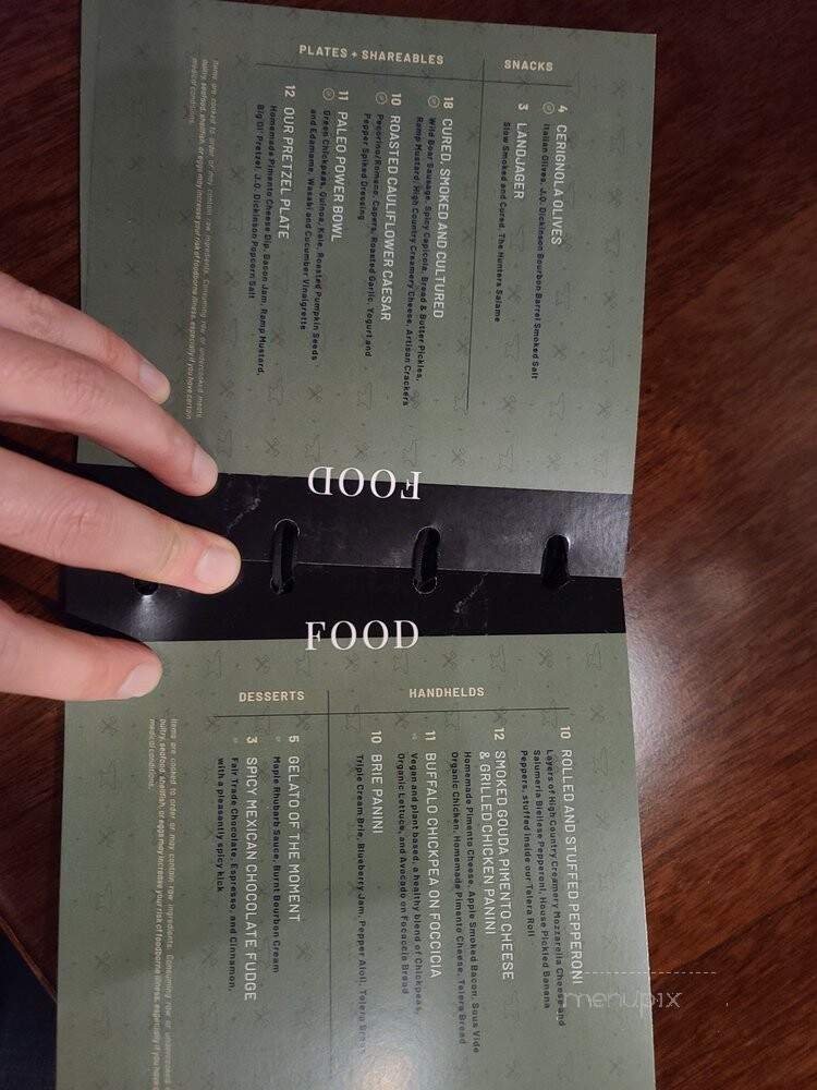 Anvil + Ax - Morgantown, WV menu_pic