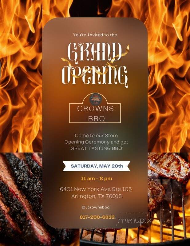 Crown's BBQ Phase 1 - Arlington, TX menu_pic