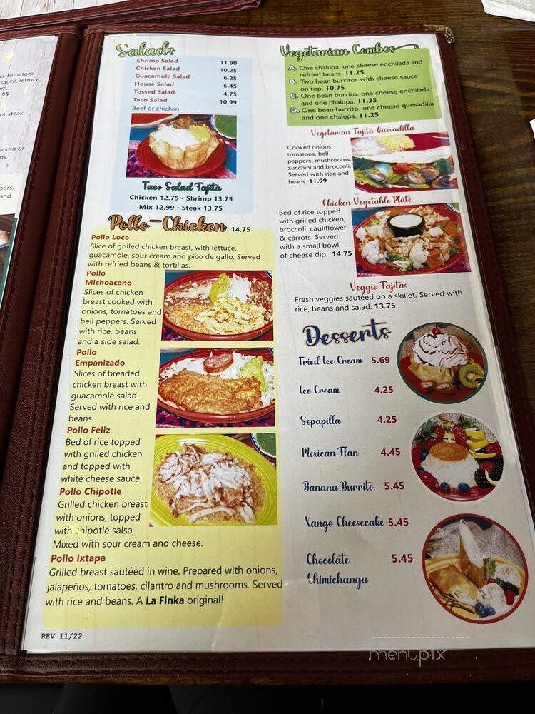 Lafinka Mexican Grill - Athens, AL menu_pic