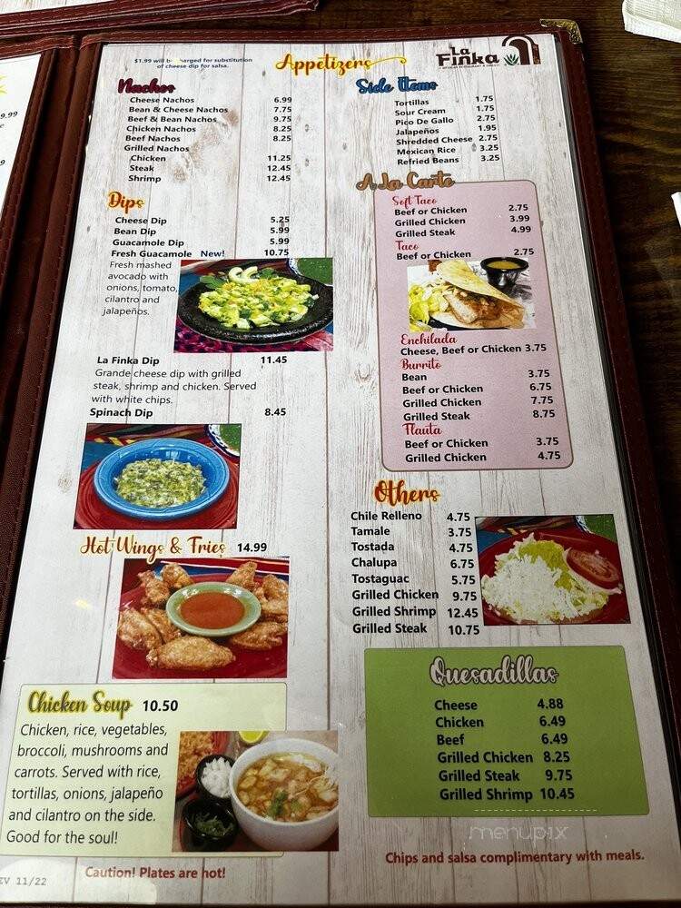Lafinka Mexican Grill - Athens, AL menu_pic