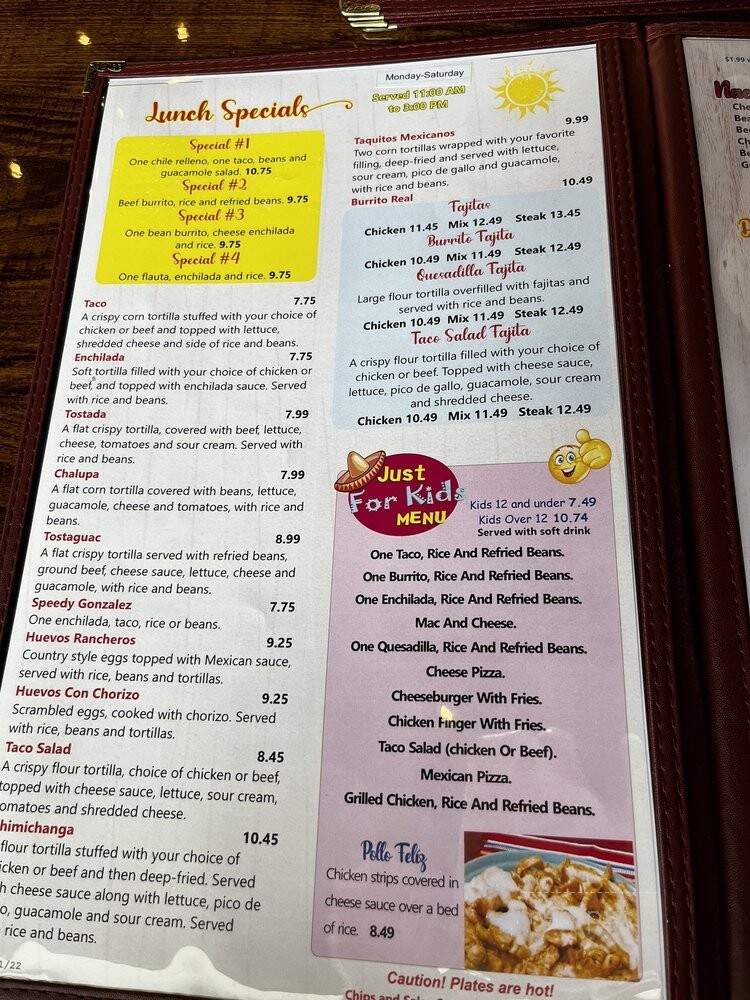 Lafinka Mexican Grill - Athens, AL menu_pic