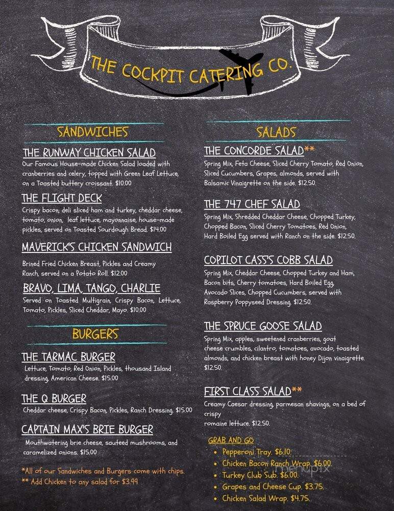 The Cockpit Cafe - Rogers, AR menu_pic