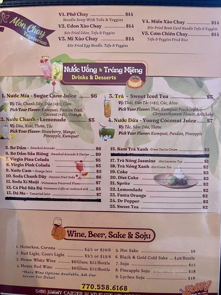 WOW Banh Mi & Pho Norcross - Norcross, GA menu_pic