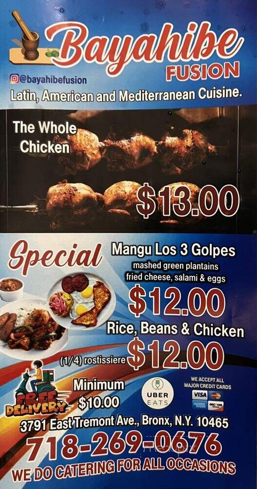 Bayahibe Fusion - The Bronx, NY menu_pic