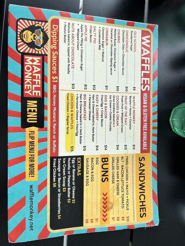 Waffle Monkey - Bonita Springs, FL menu_pic