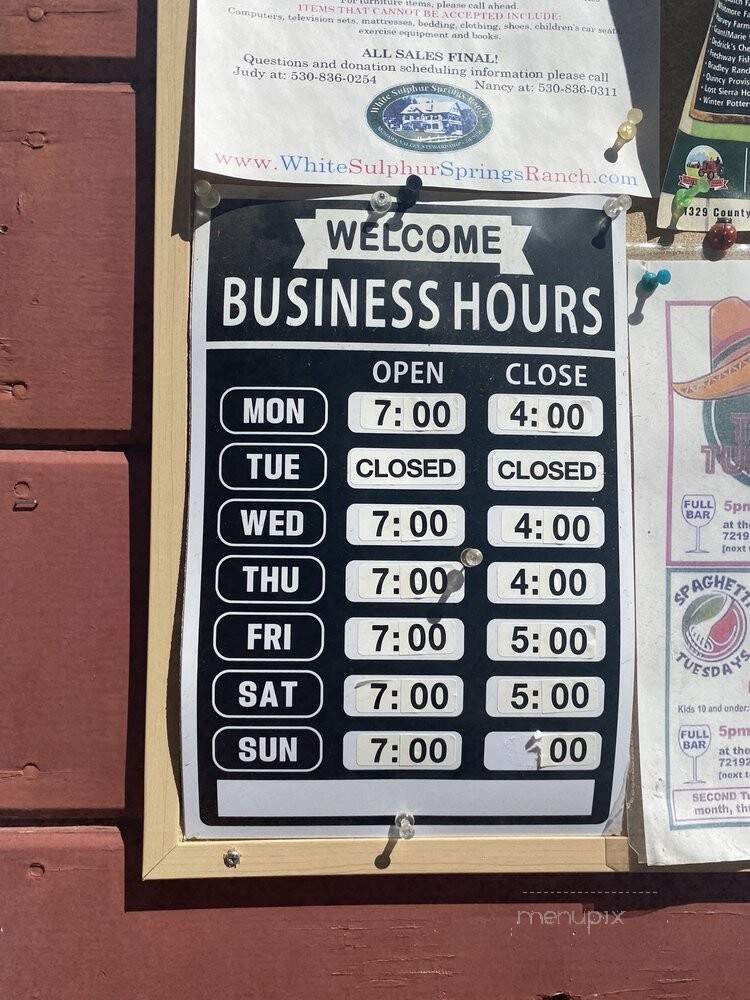 Millie's Ice Cream & Coffee - Graeagle, CA menu_pic