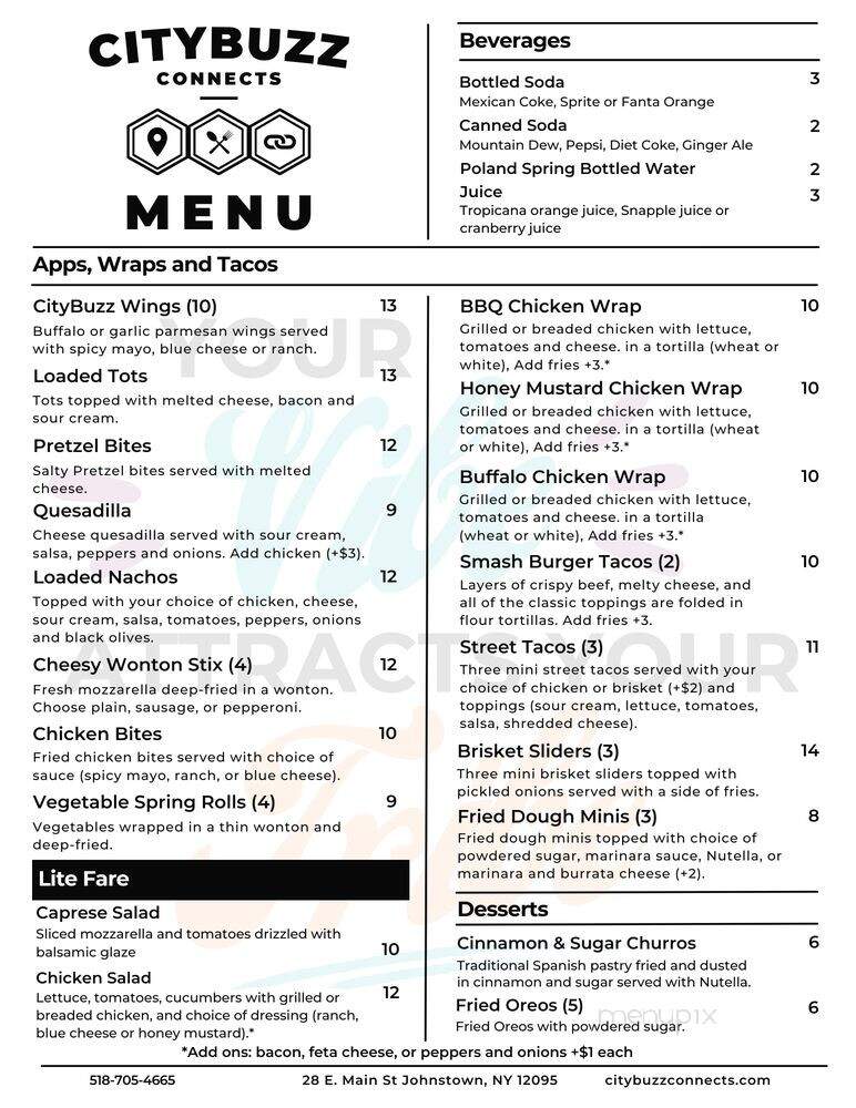 Citybuzz - Johnstown, NY menu_pic