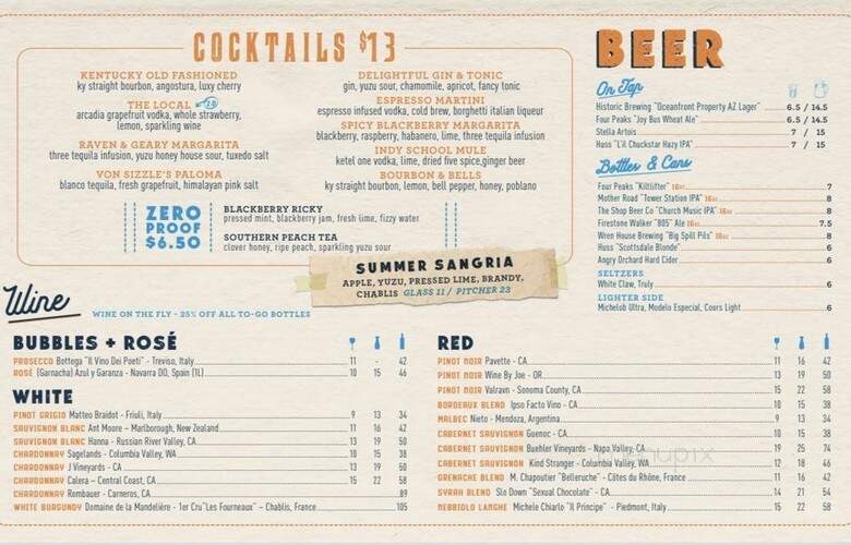 Doughbird - Tucson, AZ menu_pic