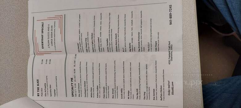 Slice 82 - Port Charlotte, FL menu_pic