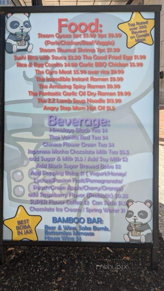 Boba Panda Tea Shop - Jacksonville, FL menu_pic