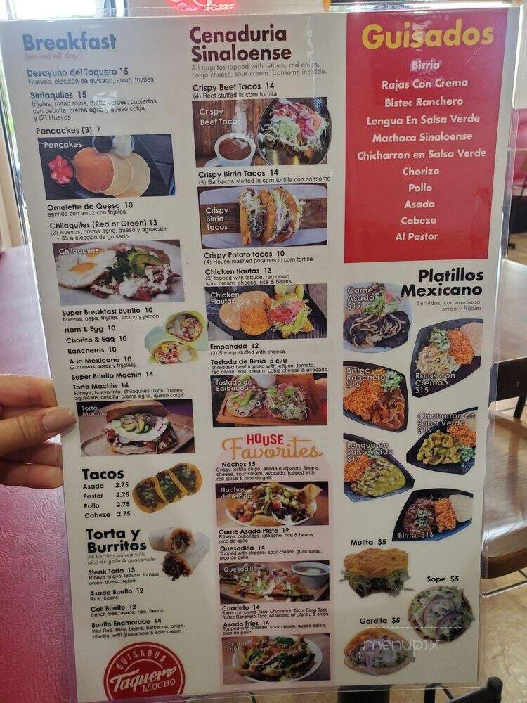 Taquero Mucho - Paramount, CA menu_pic