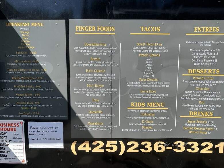 Mio Streetfood - Bothell, WA menu_pic