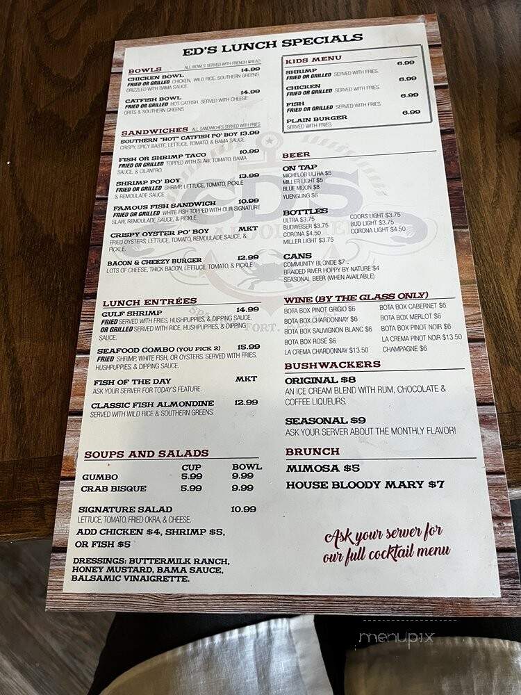 Eds Seafood Shed - Spanish Fort, AL menu_pic