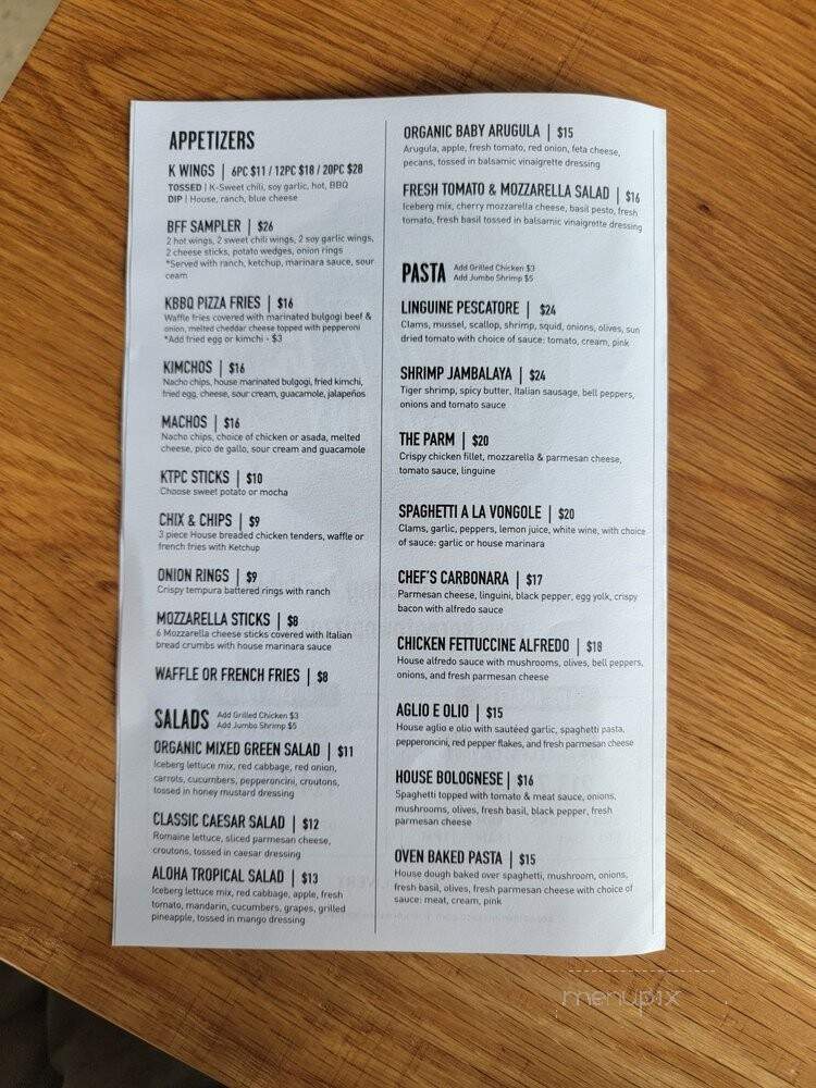 Koreatown Pizza Company - Buena Park, CA menu_pic