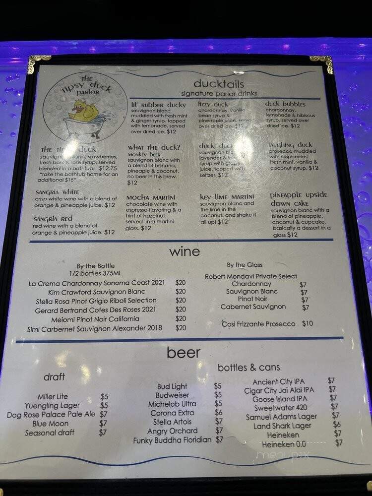 The Tipsy Duck Parlor - St. Augustine, FL